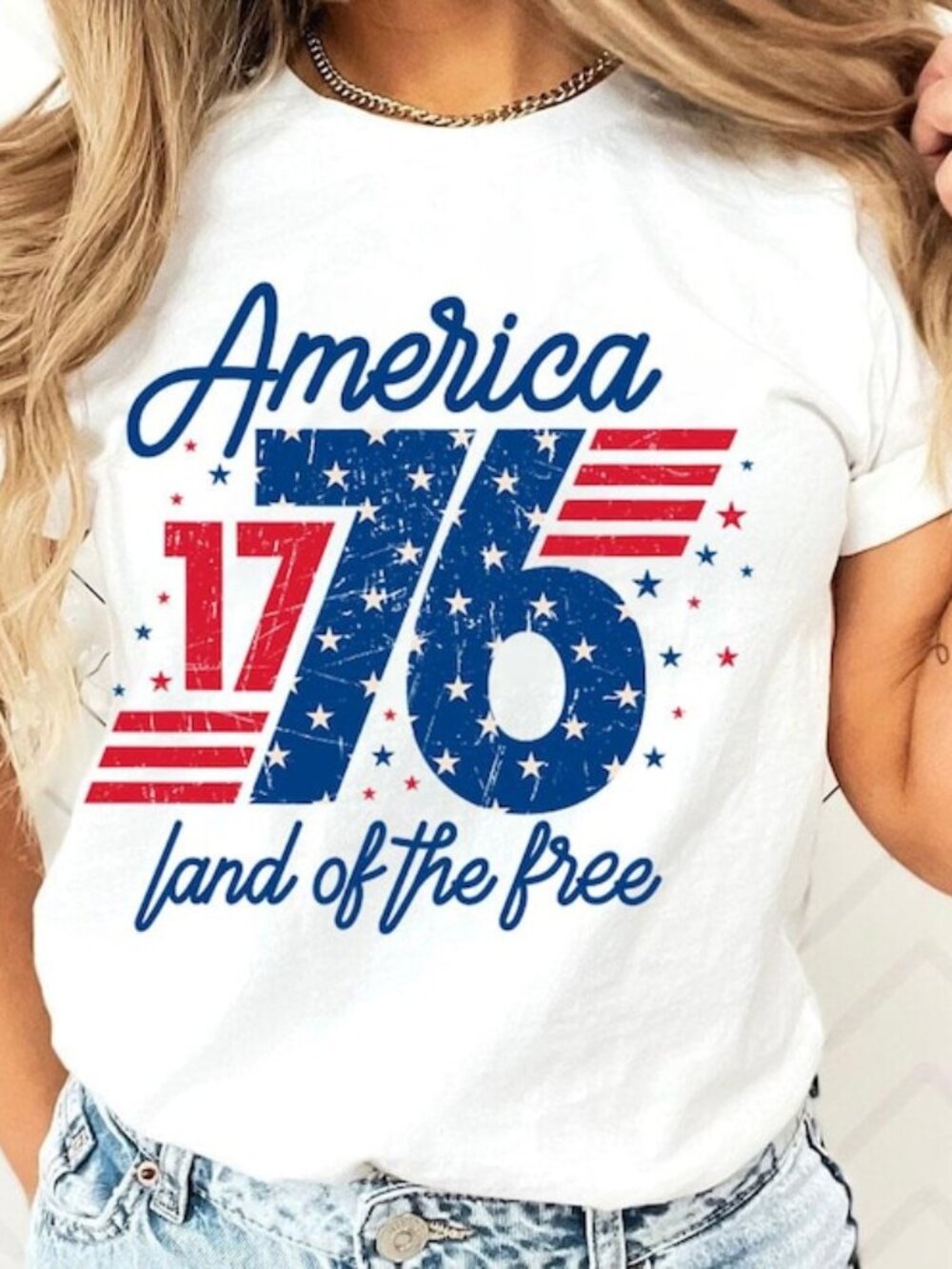 1776 America Shirt, Land of the Free USA T-Shirt, Patriotic Graphic Tee